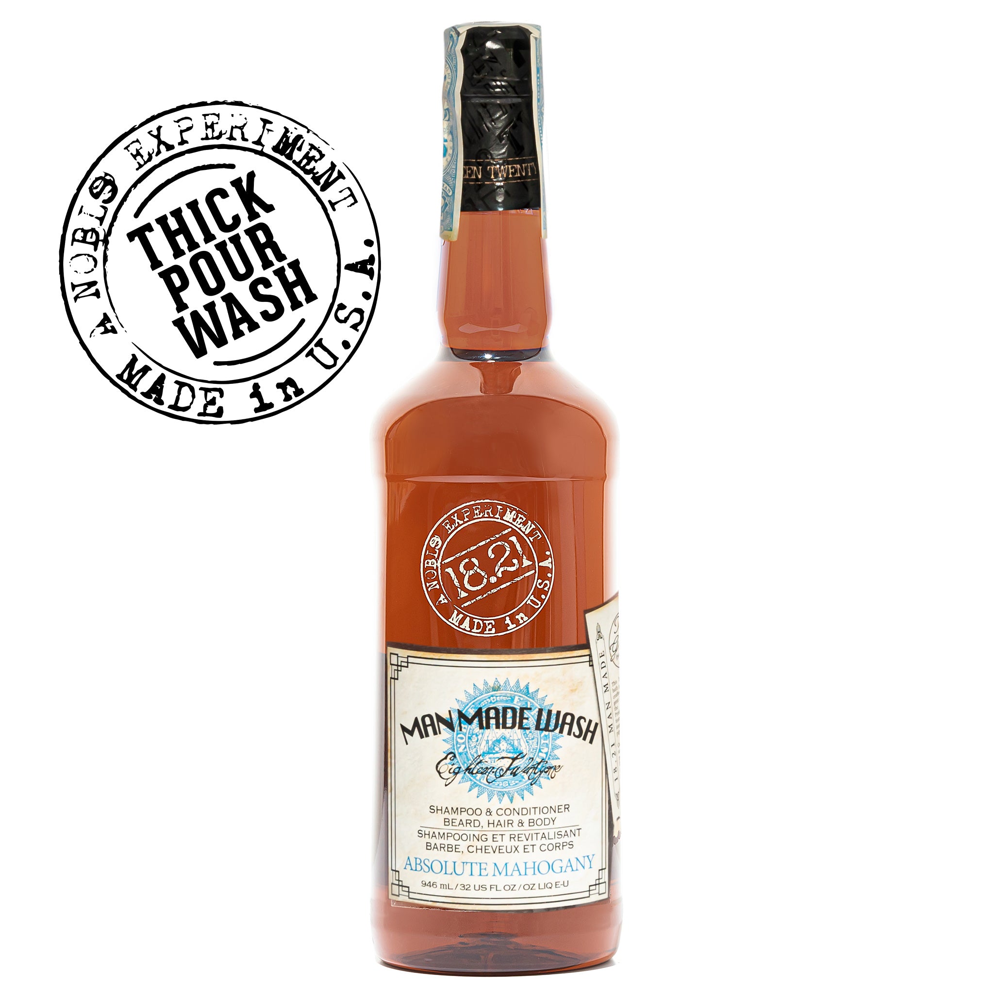 18.21 Man Made 32oz Wash in Absolute Mahogany scent