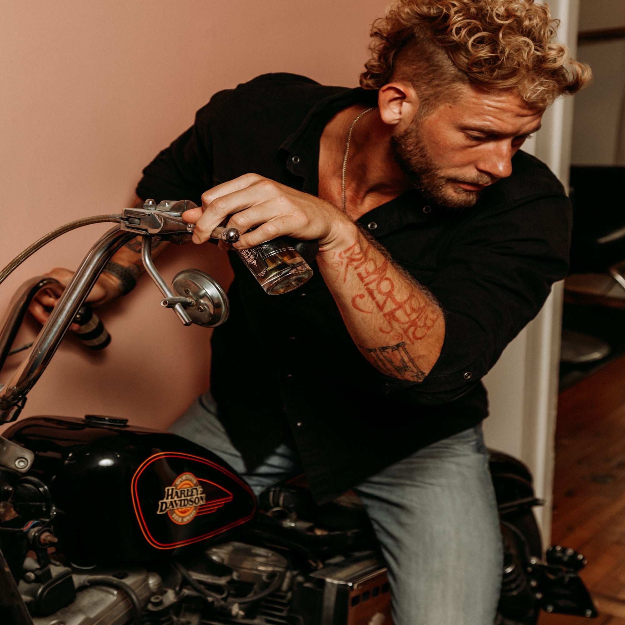 Sweet Tobacco Spirits Cologne Lifestyle image with model