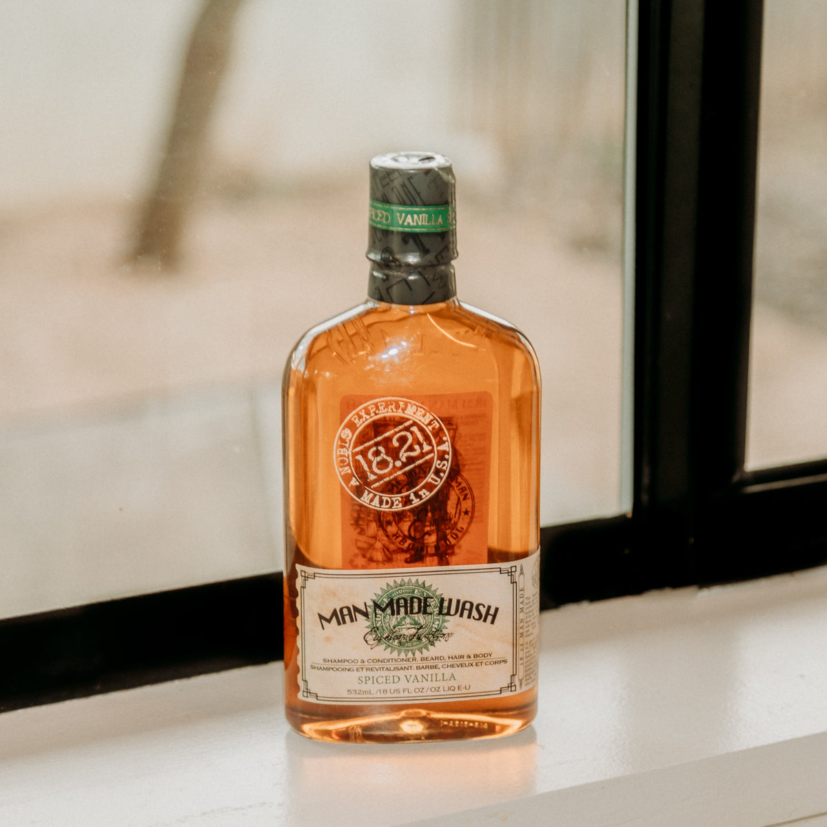 Spiced Vanilla Man Made Wash in window seal 