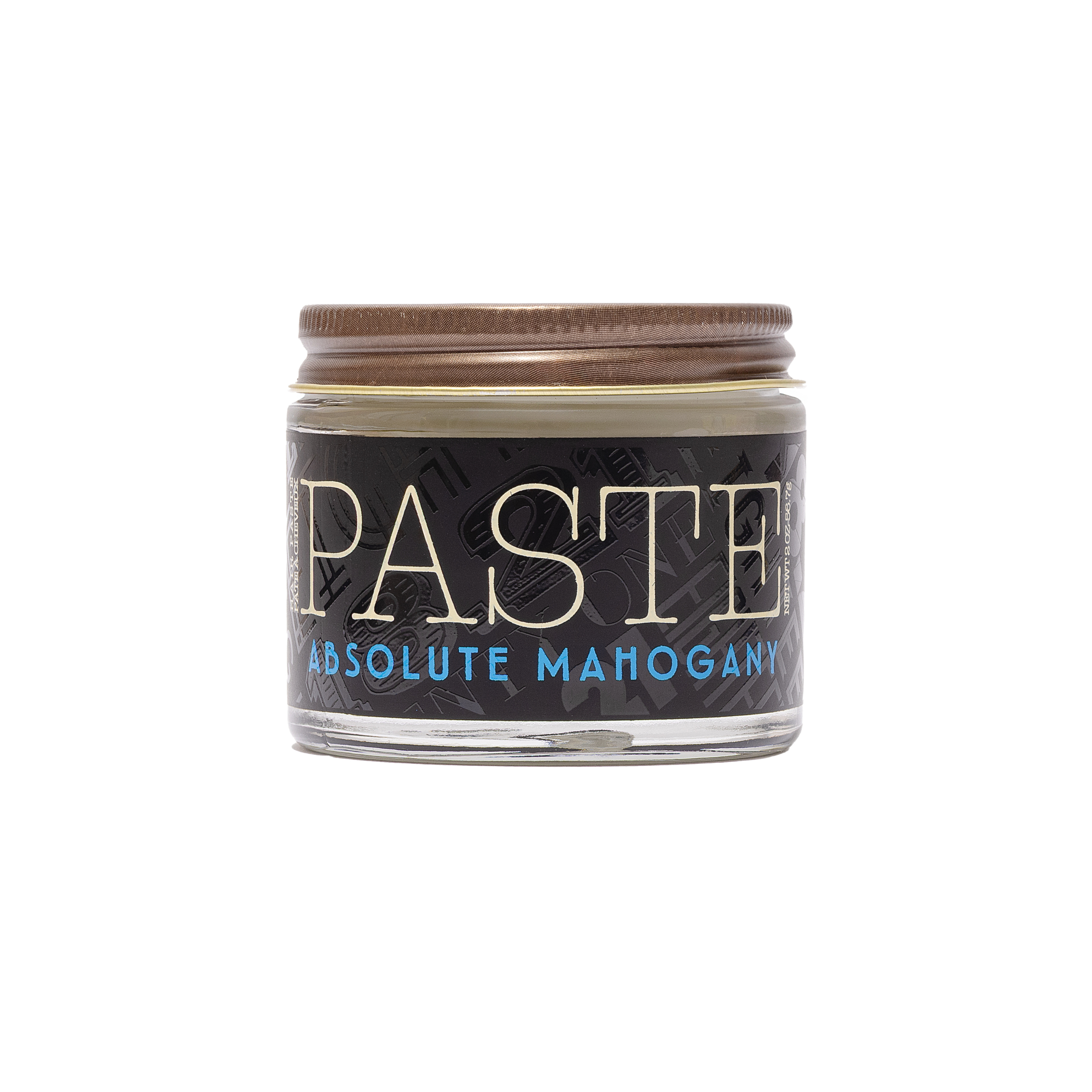 Jar of 'Paste' Absolute Mahogany on a white background