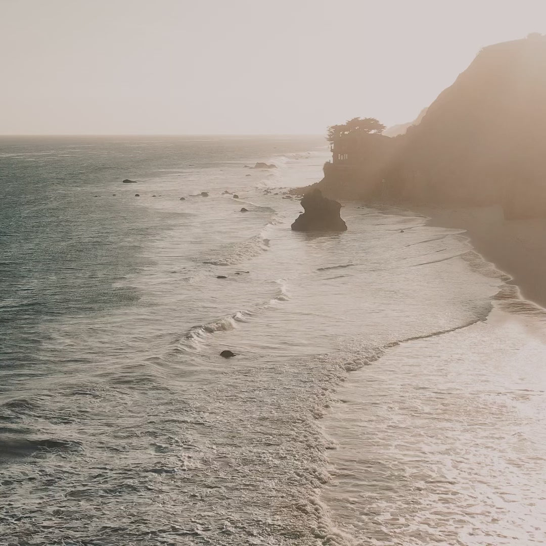 Video of Sea Salt Spray at the beach, ocean and being applied to models hair 
