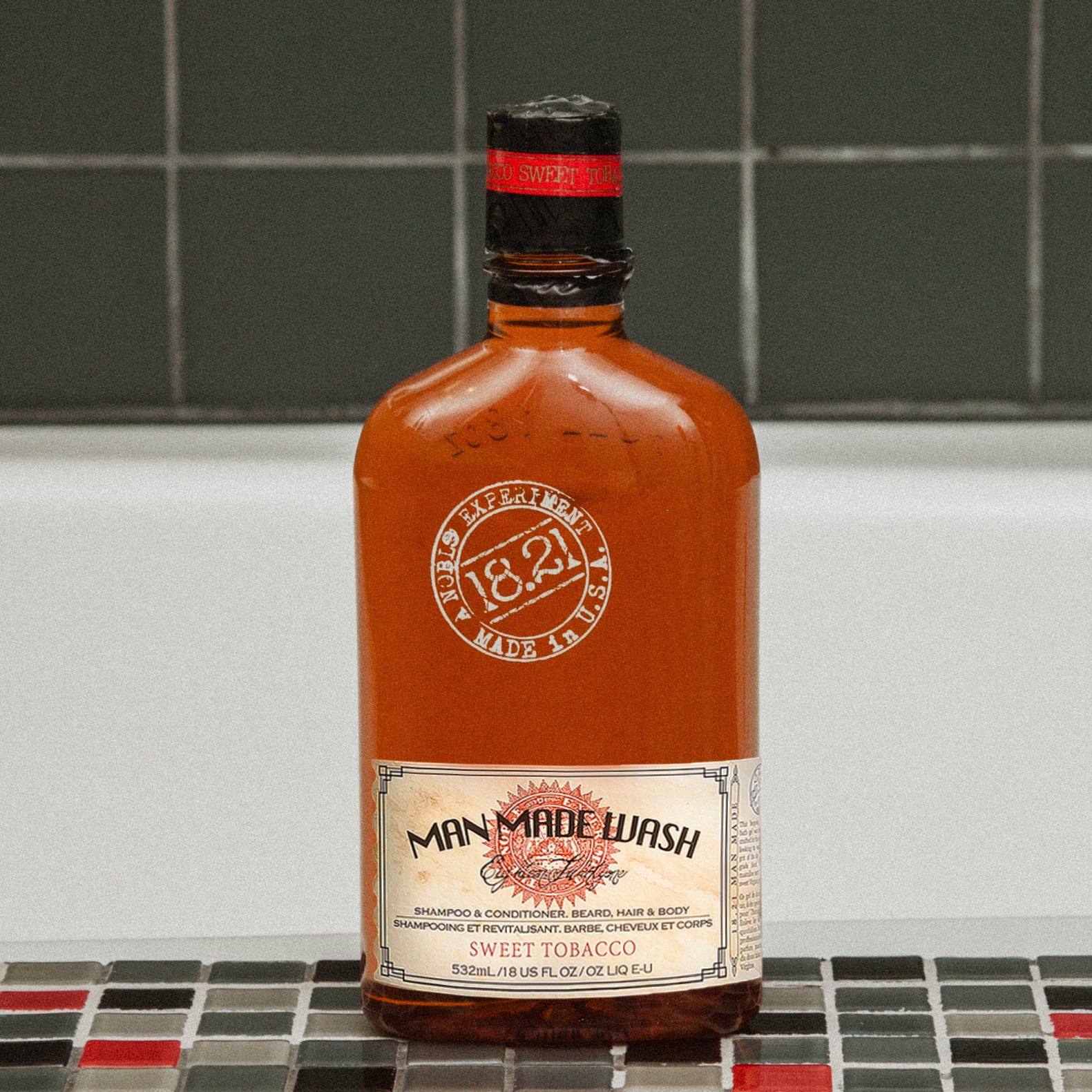 18.21 Man Made Sweet Tobacco Wash in 18oz